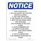 Signmission OSHA Notice, 7" Height, Pool Slide Rules 1. No Life Jackets Sign, 7" X 5", Portrait OS-NS-D-57-V-17701 - alternate 1